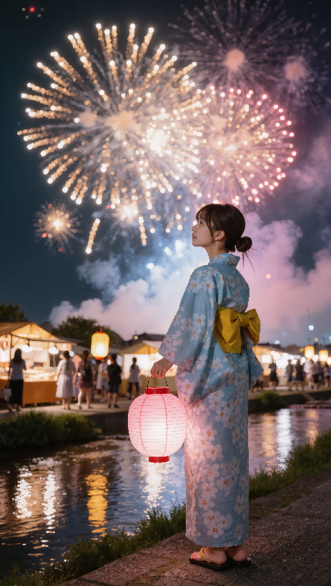 Before and after yukata color and pattern editing